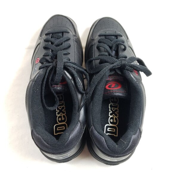 Dexter Mens Size 7 Black Bowling Shoes With Slide-Rite Soles - Picture 7 of 9